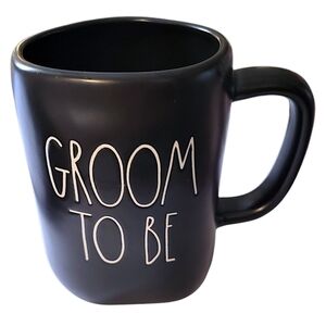 Rae Dunn By Magenta "Groom To Be" Black Coffee Mug-Dishwasher Safe